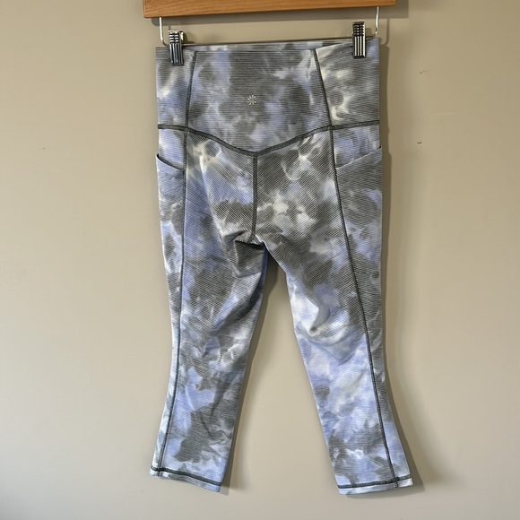 Athleta Women Legging Salutation Stash Pocket Capri Blue Gray Buttery Soft Sz S - Picture 6 of 9